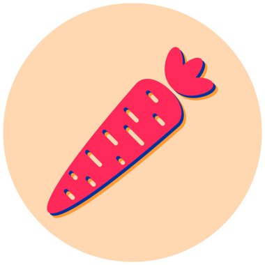 Havuç simgesi vektör illüstrasyonu