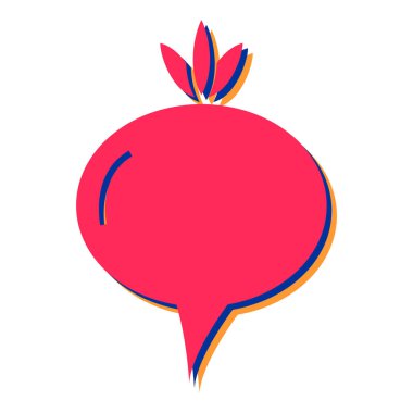 taze pancar meyve ikonu vektör çizimi tasarımı