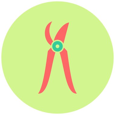 Secateurs simgesi, vektör illüstrasyonu