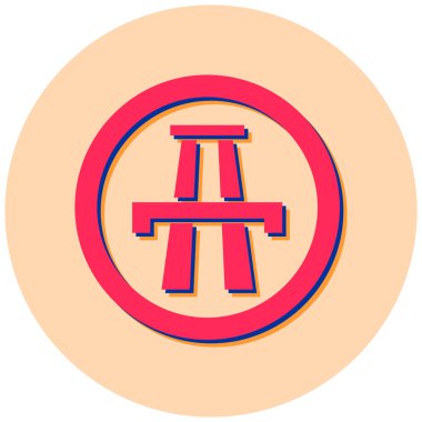 Yol işareti simgesinin vektör illüstrasyonu