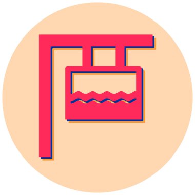 Bir gemi simgesinin vektör çizimi