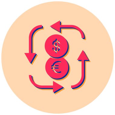 Dolar. Web simgesi basit illüstrasyon