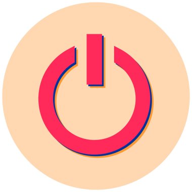 Güç. Web simgesi basit illüstrasyon