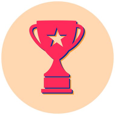 Kupa. Web simgesi basit illüstrasyon