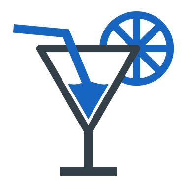 Kokteyl. Web simgesi basit illüstrasyon