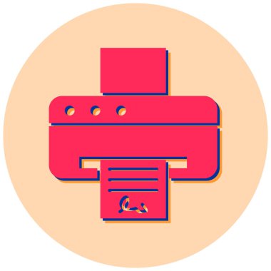 Yazıcı. Web simgesi basit illüstrasyon