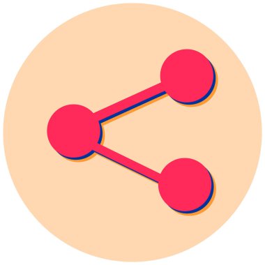 Paylaş. Web simgesi basit illüstrasyon