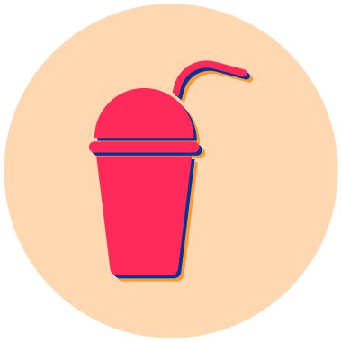 Kokteyl. Web simgesi basit illüstrasyon