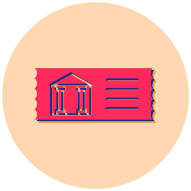 bilet ikonu vektör illüstrasyonu