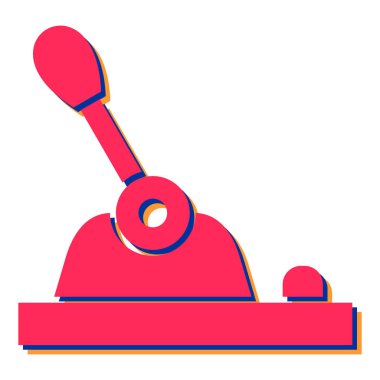 Bebek partisi oyuncağı ikonu. Beyaz arkaplanda izole edilmiş web tasarımı için kürek vektör sembolünün izometriği