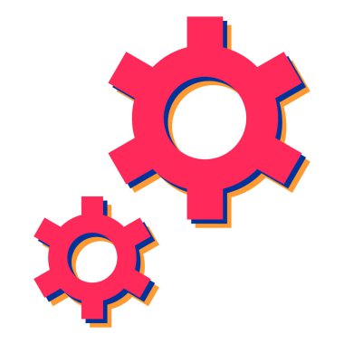 dişli simgesi vektör illüstrasyonu