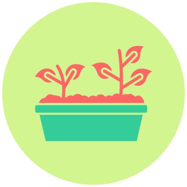 Eco Sprout 'ta. Web simgesi basit illüstrasyon