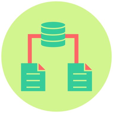 veritabanı. Web simgesi basit illüstrasyon