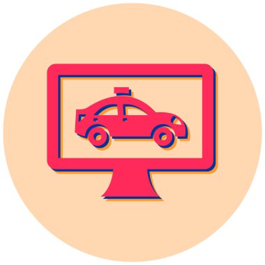 - Araba. Web simgesi basit illüstrasyon