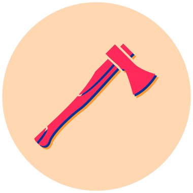 Axe vektör düz renk simgesi