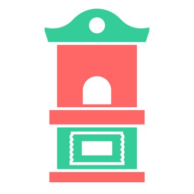 Bina. Web simgesi basit illüstrasyon