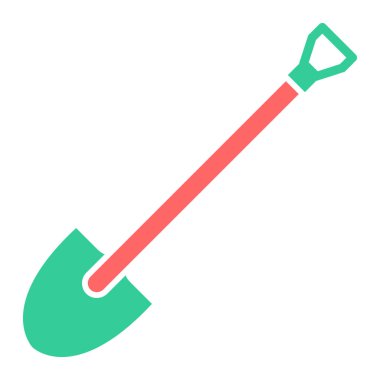 Kürek. Web simgesi basit illüstrasyon