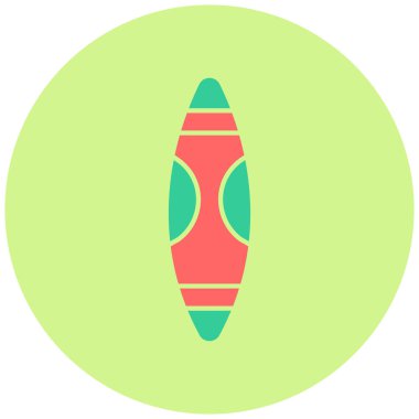 Sörf tahtası. Web simgesi basit illüstrasyon