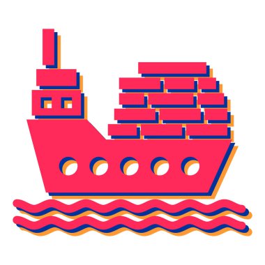 Gemi simgesi vektör illüstrasyonu