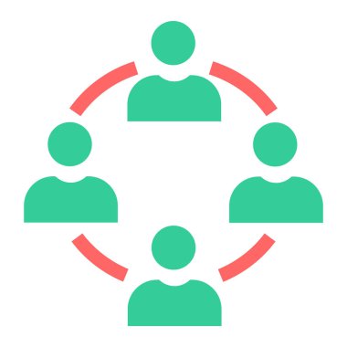 İnsanlar simge modern basit illüstrasyon vektörü