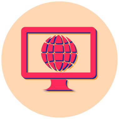 Lcd vektörü simgesi, illüstrasyon