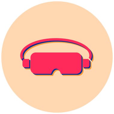 Gözlükler. Web simgesi basit illüstrasyon