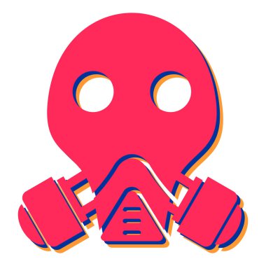 Yüz maskeli maske ve virüs vektör çizimi