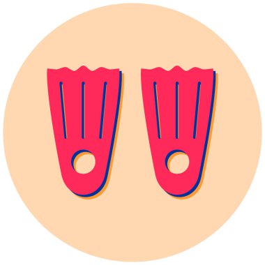 plaj düz vektör simgesi