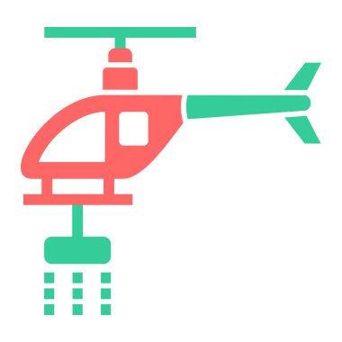 Helikopter. Web simgesi basit illüstrasyon