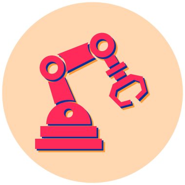 robot. Web simgesi basit illüstrasyon