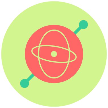 Jiroskop. Web simgesi basit illüstrasyon