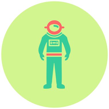 Astronot. Web simgesi basit illüstrasyon