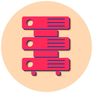 Sunucu. Web simgesi basit illüstrasyon