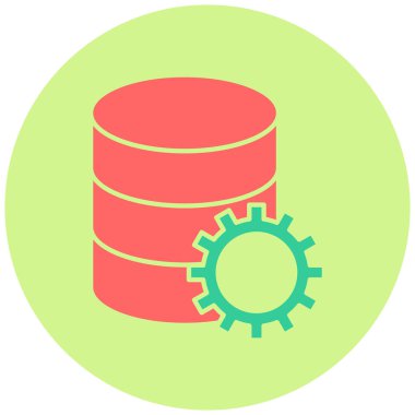 veritabanı. Web simgesi basit illüstrasyon