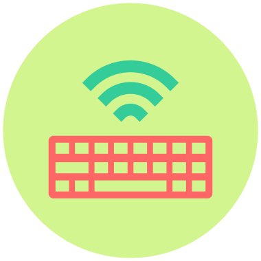 Kablosuz Klavye simgesinin vektör çizimi