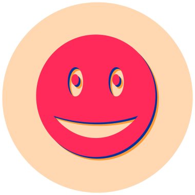 gülen yüz ifadesi vektör illüstrasyonu