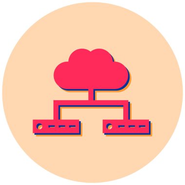 Bulut ağı. Basit resimleme