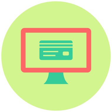 İnternetten alışveriş. Basit resimleme