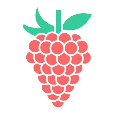 ahududu meyve ikonu vektör illüstrasyon tasarımı