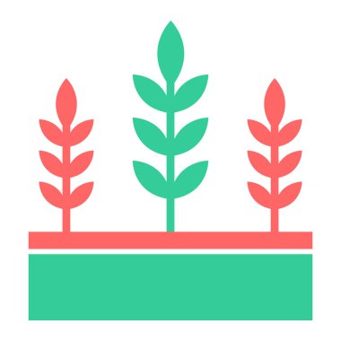 Bitki. Web simgesi basit illüstrasyon