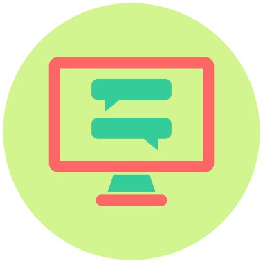 Konuş. Web simgesi basit illüstrasyon