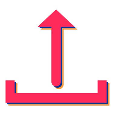 Ok simgesi vektörü beyaz arkaplanda izole edildi 