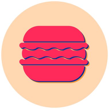Hamburger. Web simgesi basit illüstrasyon
