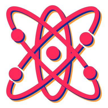 atom simgesi vektör illüstrasyonu