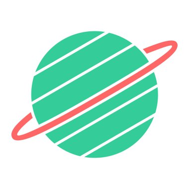 Uzay gezegen simge vektör çizim