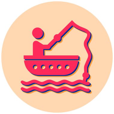 balık ağı simgesi basit illüstrasyon