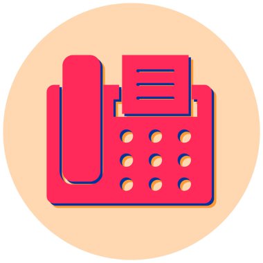 faks. Web simgesi basit illüstrasyon