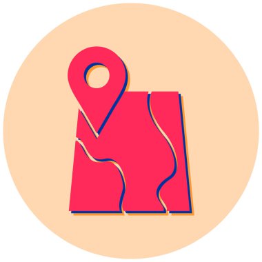 Harita iğnesi. Basit tasarım