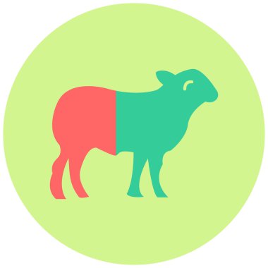 Koyun. Web simgesi basit illüstrasyon