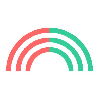 Gökkuşağı. Web simgesi basit illüstrasyon